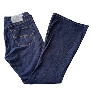 90s Y2K SILVER JEANS Dark Wash Mid-Rise Flare Jeans